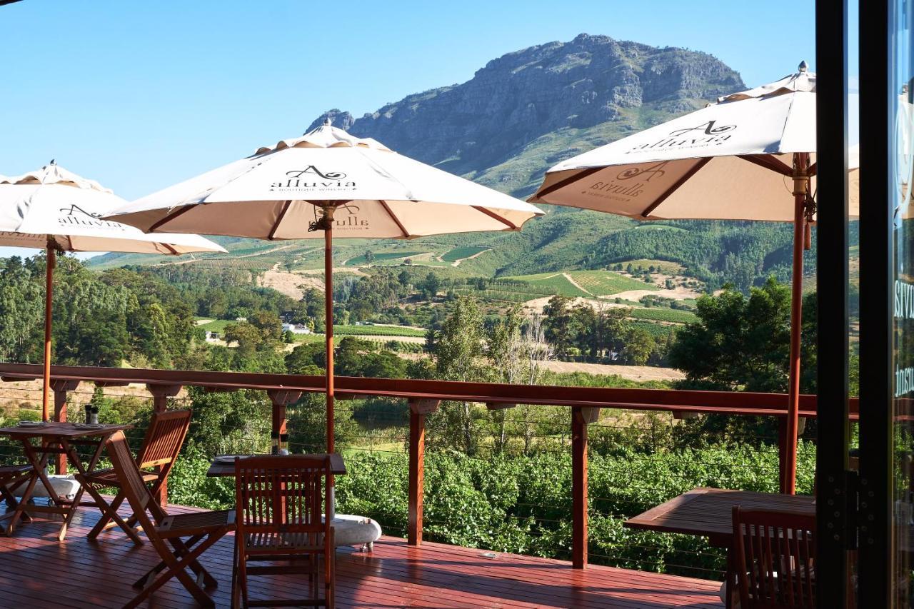 Alluvia Boutique Winery & Luxury Accommodation Stellenbosch Luaran gambar View of the Kleinrivierveld